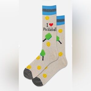 NWT Men's Pickleball Casual Socks - Cream, Green, and Blue